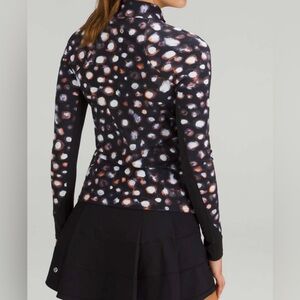 lululemon Nulux Half-Zip Long Sleeve Shirt SzS Mock Neck Activewear Tennis Black